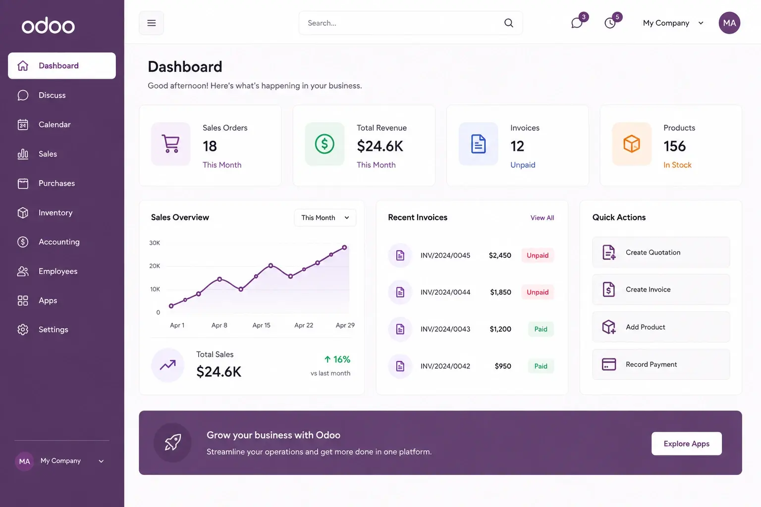 Odoo Accounting Software